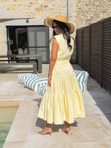 Robe longue Maëline - Jaune