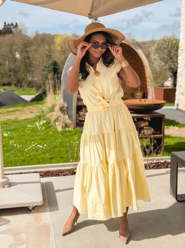 Robe longue Maëline - Jaune