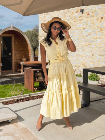 Robe longue Maëline - Jaune