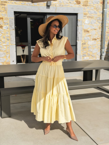 Robe longue Maëline - Jaune
