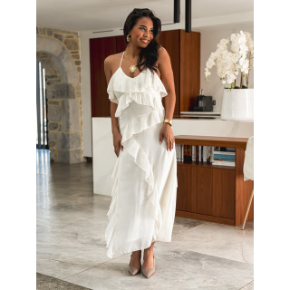 Robe longue Aurélie - Ecru