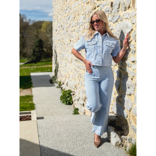 Jeans ligné Louisa - Bleu