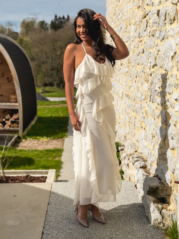 Robe longue Aurélie - Ecru
