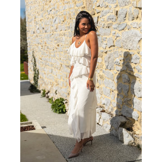 Robe longue Aurélie - Ecru