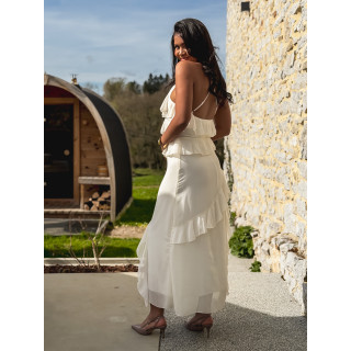 Robe longue Aurélie - Ecru