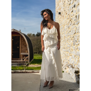 Robe longue Aurélie - Ecru