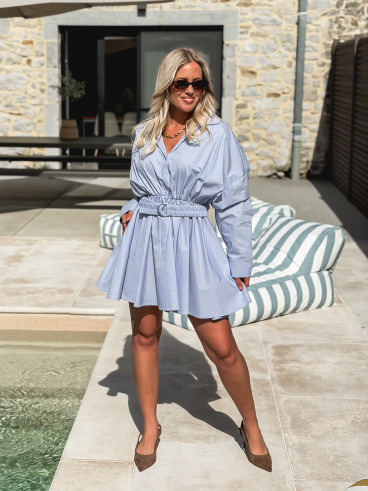 Robe courte Monica - Bleu