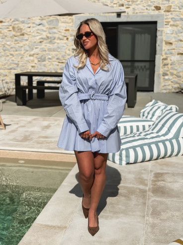 Robe courte Monica - Bleu