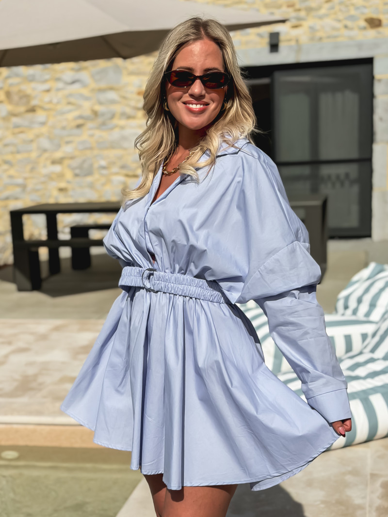 Robe courte Monica - Bleu