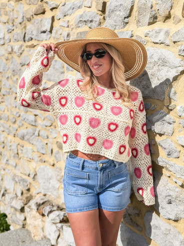 Short en jeans Tamila - Bleu