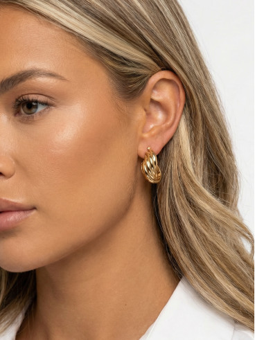 Boucles d'oreilles Azalée - Doré