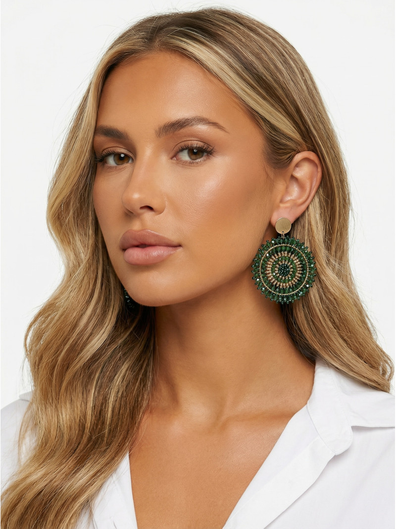 Boucles d'oreilles kreis - Vert