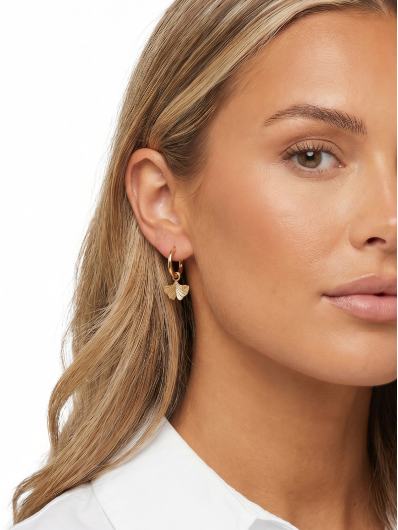 Boucles d'oreilles Morine - Doré
