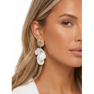 Boucles d'oreilles Nadira - Doré/Nacré