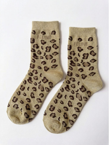 Chaussettes léopard "FELINE" - DORE