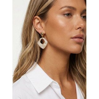 Boucles d'oreilles Alexanne - Doré/Beige