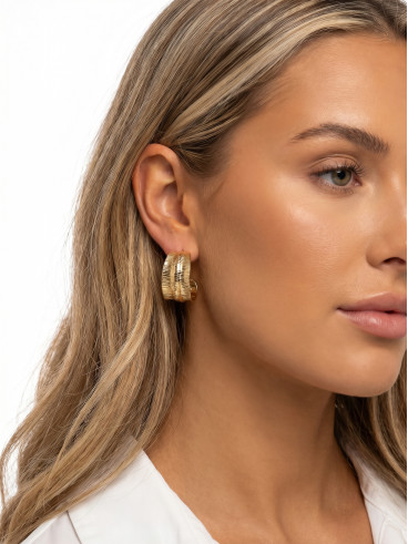 Boucles d'oreilles Daisy - Doré