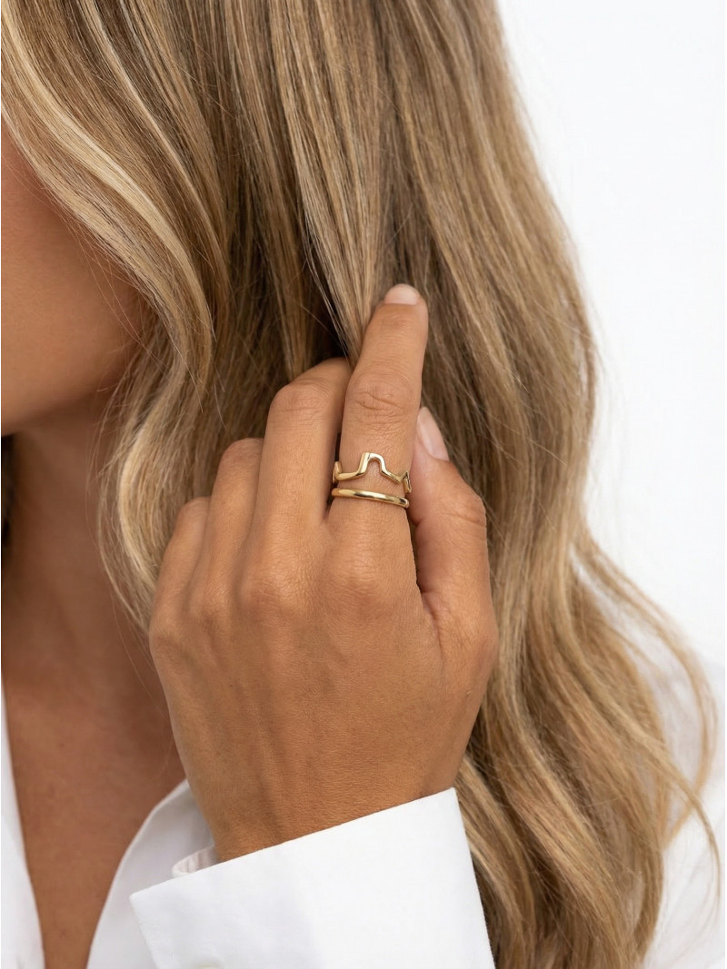 Bague Wave - Doré
