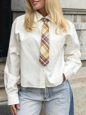 Cravate Sylia - Beige/Jaune