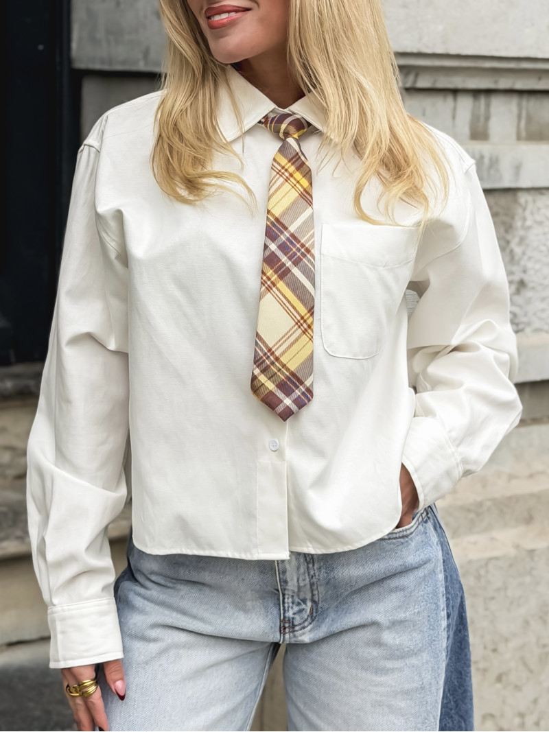 Cravate Sylia - Beige/Jaune