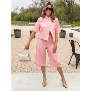 Veste lignée Zélya - Rose