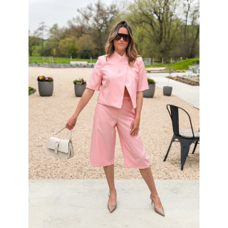 Veste lignée Zélya - Rose