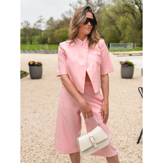 Veste lignée Zélya - Rose