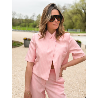 Veste lignée Zélya - Rose