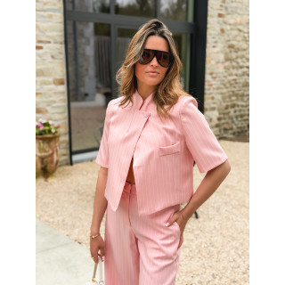 Veste lignée Zélya - Rose