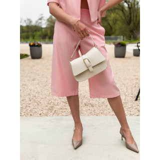 Bermuda ligné Zélya - Rose