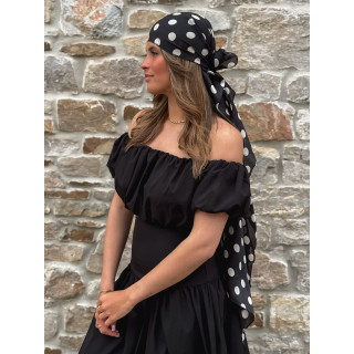 Foulard à pois Laira - Noir