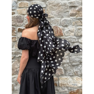Foulard à pois Laira - Noir