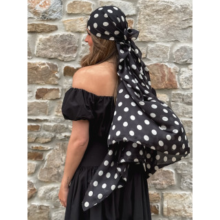 Foulard à pois Laira - Noir