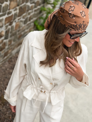 Foulard Melinda - Chocolat