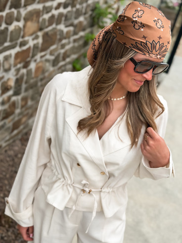 Foulard Melinda - Chocolat