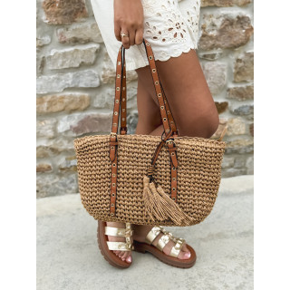 Sac en osier Anelia - Beige
