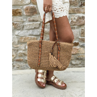 Sac en osier Anelia - Beige