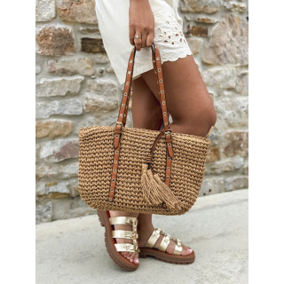 Sac en osier Anelia - Beige