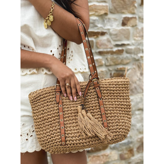 Sac en osier Anelia - Beige