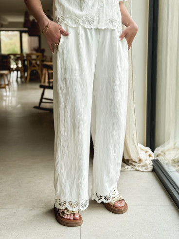 Pantalon Nelsie - Ecru