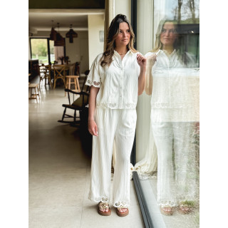 Pantalon Nelsie - Ecru