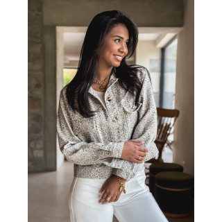 Veste léopard Kyoto - Beige