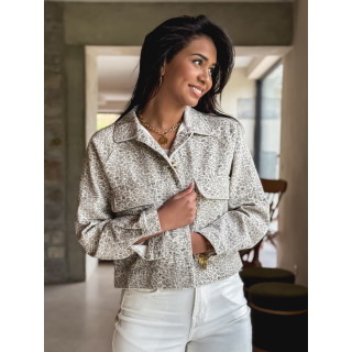 Veste léopard Kyoto - Beige