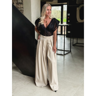 Blouse en dentelle Sanaé - Noir