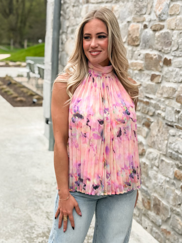 Blouse à motifs Norella - Rose