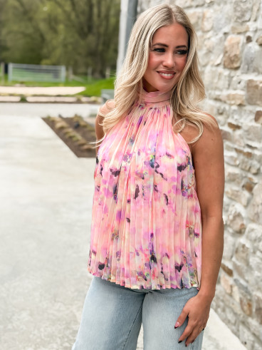 Blouse à motifs Norella - Rose