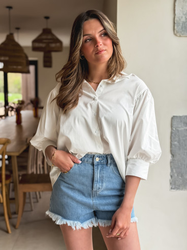 Short en jeans Amora - Bleu