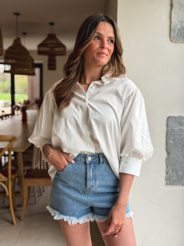 Short en jeans Amora - Bleu
