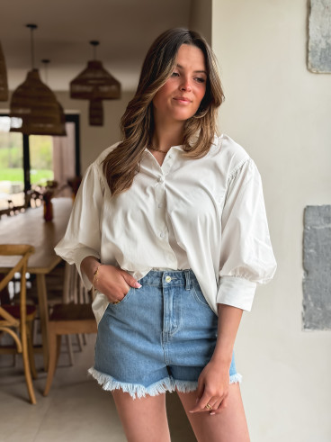 Short en jeans Amora - Bleu