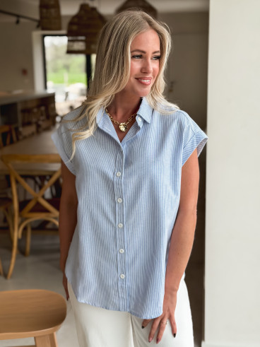 Chemise lignée Clarina - Bleu/Blanc